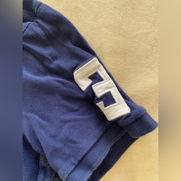 Polo Ralph Lauren Navy Polo with Embroidered Emblems Casual Classic Fit Medium - Picture 4 of 8